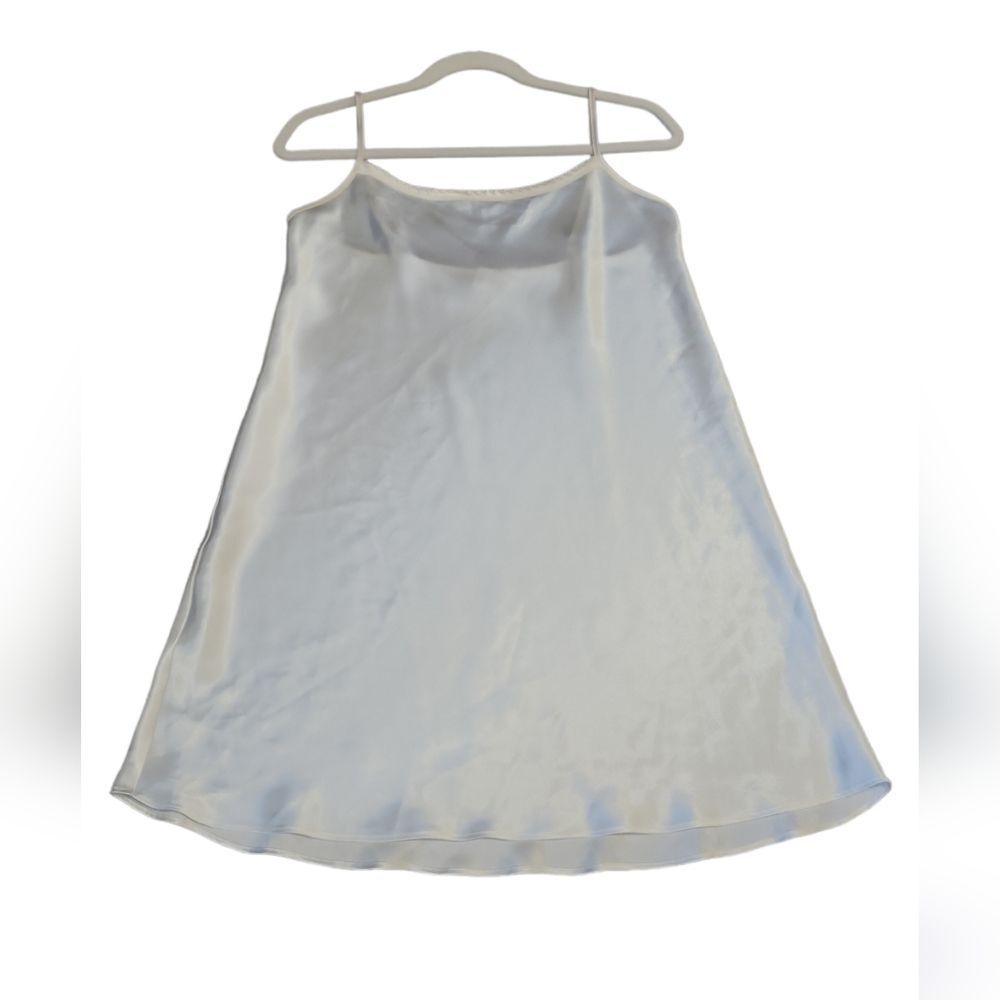 Vintage Cruz Eggshell White Chemise Slip Dress Nightgown OS